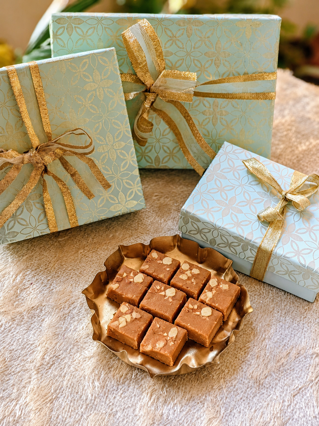 Nani ki Besan Burfi gift boxes from Sandy’s Bakehouse
